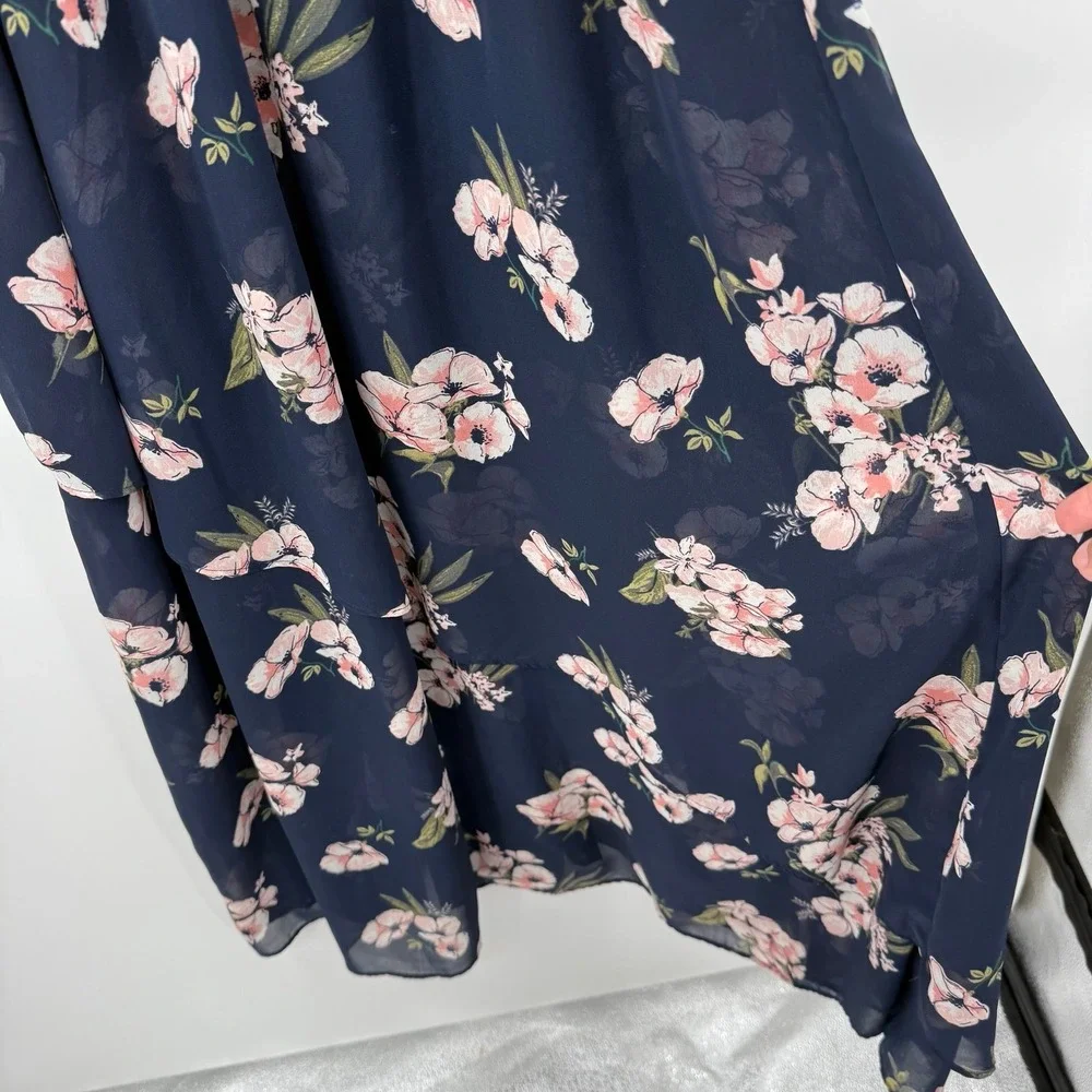 Abercrombie &‎ Fitch Maxi Dress Womens Blue Floral Flowy Romantic Cottagecore SM